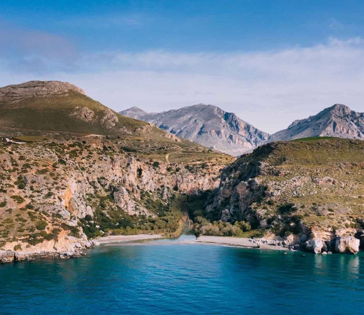 Visit Preveli beach, a natural protected area