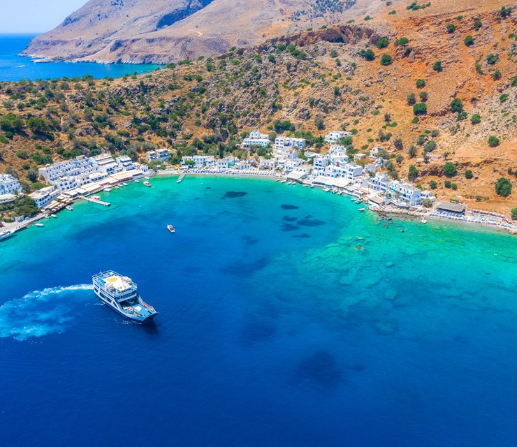 Rest and relax at Loutro, a calm fishing village