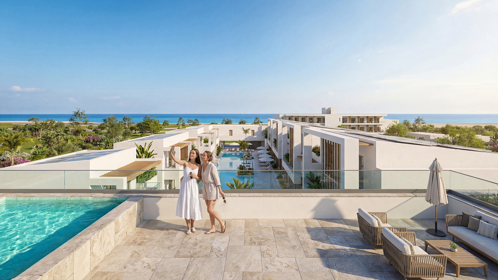 Executive Suite mit privatem Pool und Meerblick 